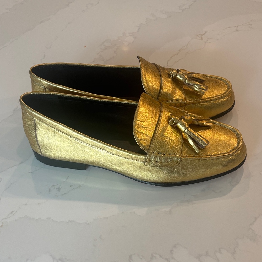 Veronica Beard Gold Tassel Loafer NEW Size 7 NWT - Picture 6 of 15